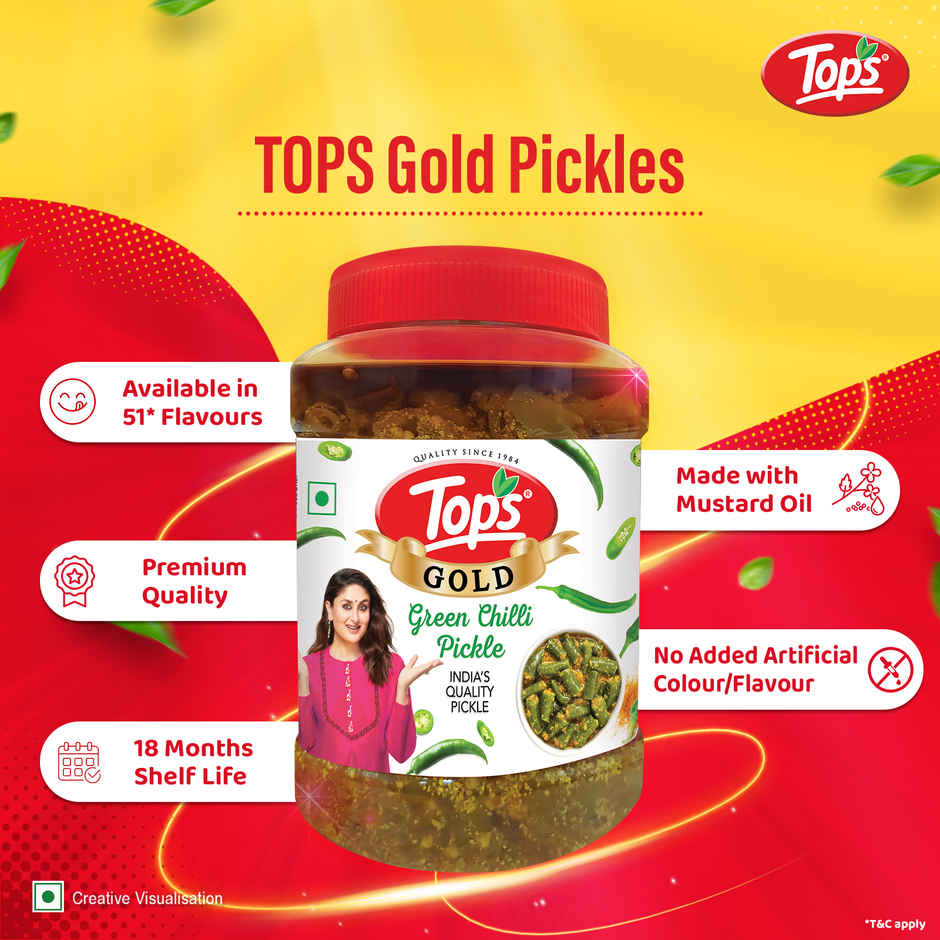 Tops Gold Green Chilli Pickle
