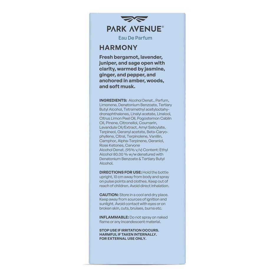 Park Avenue Harmony Eau De Parfum for Men | Premium Perfume Fragrance