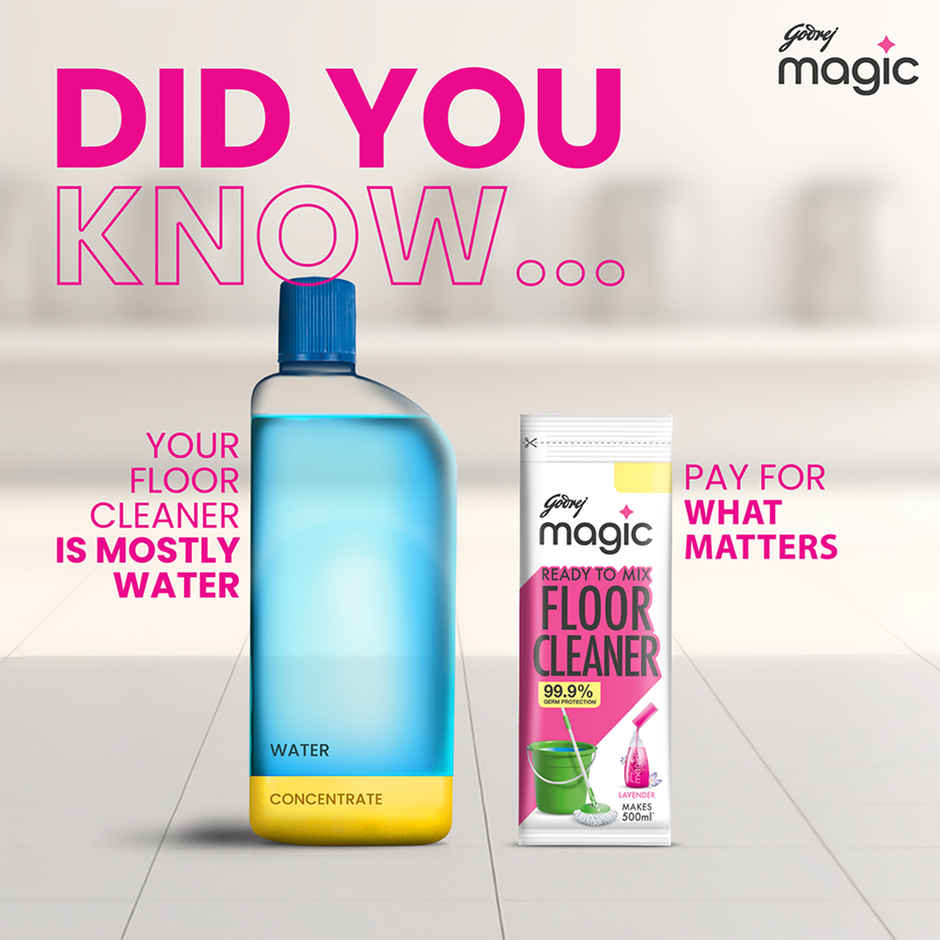 Godrej Magic Lavender Ready To Mix Floor Cleaner Refill Pack Combo