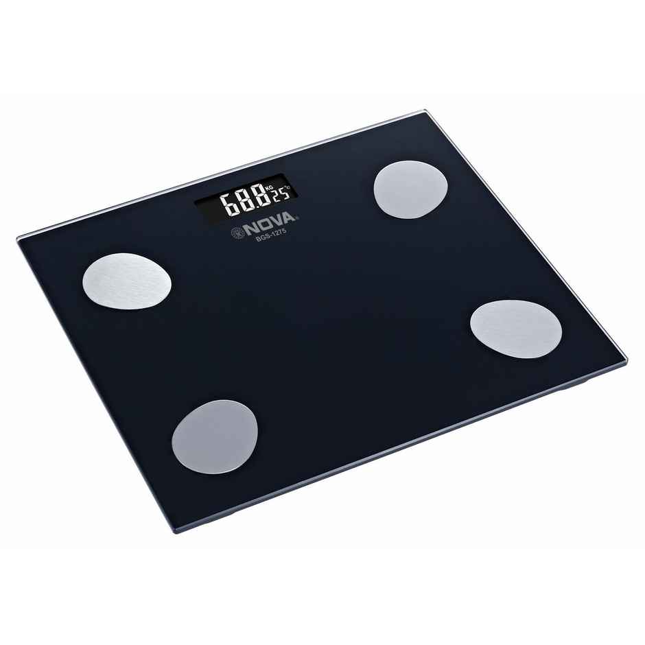 Nova BGS 1275 Glass Bluetooth Body Fat Scale - 150Kg | Black