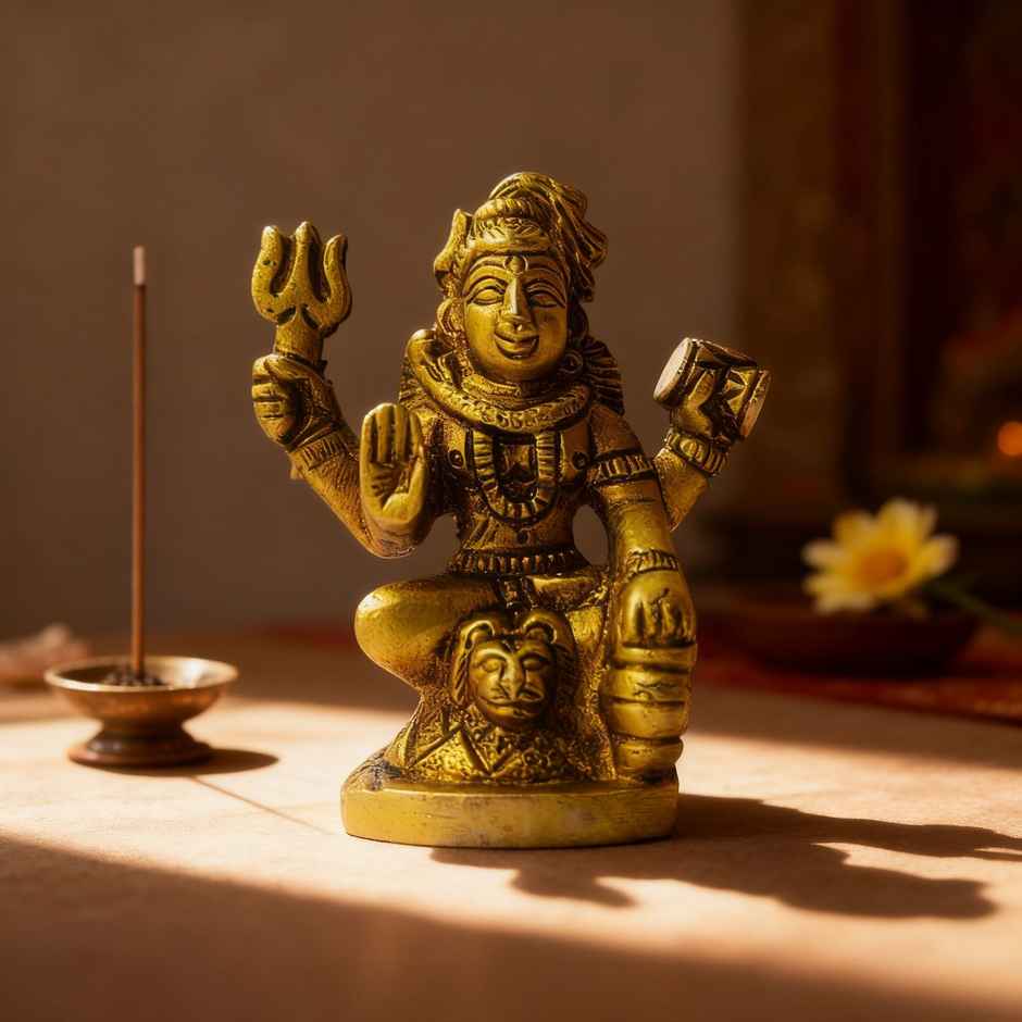 Aksharveda Brass Shiv ji Idol - 2.5 Inch
