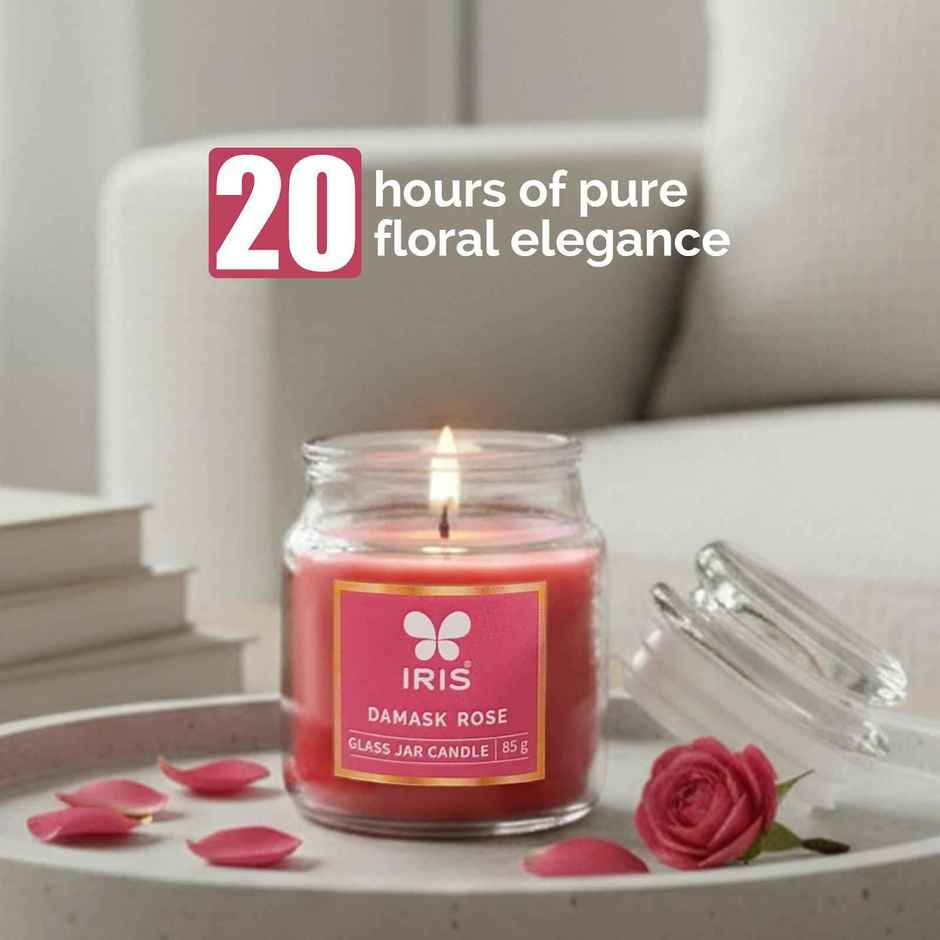 IRIS Damask Rose Fragranced Yankee Jar Candle