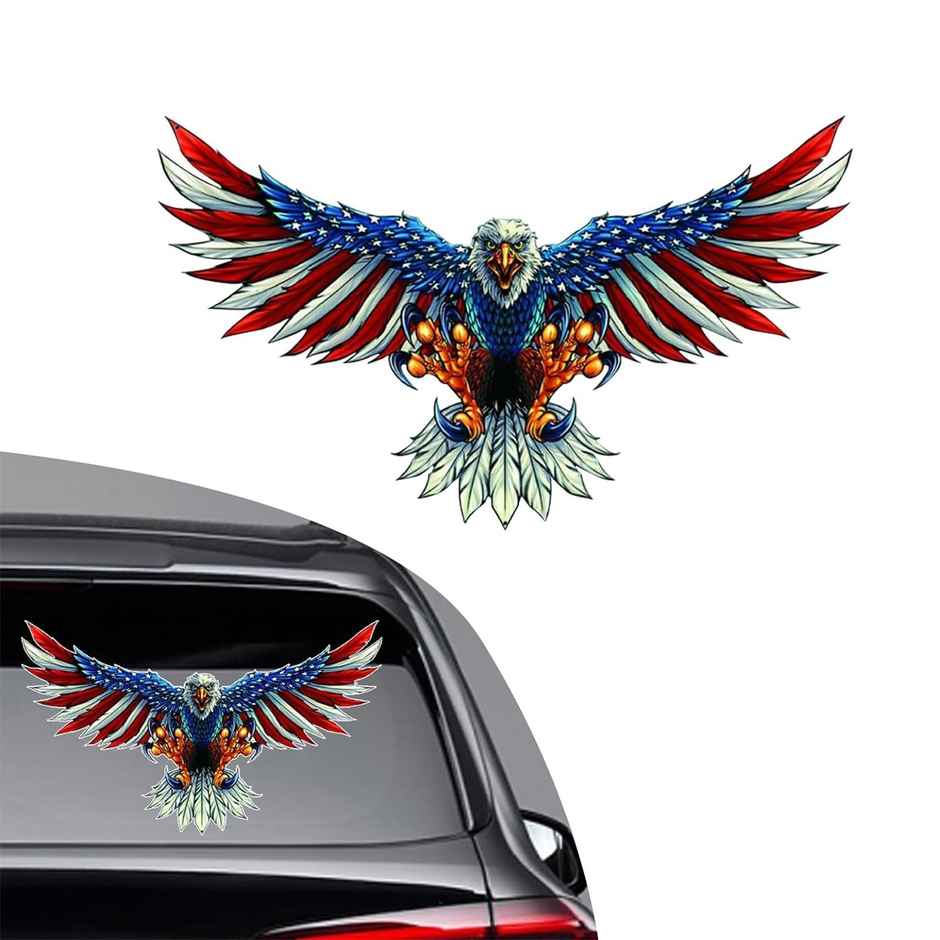 Divine Vibes Car American Flag Eagle Sticker