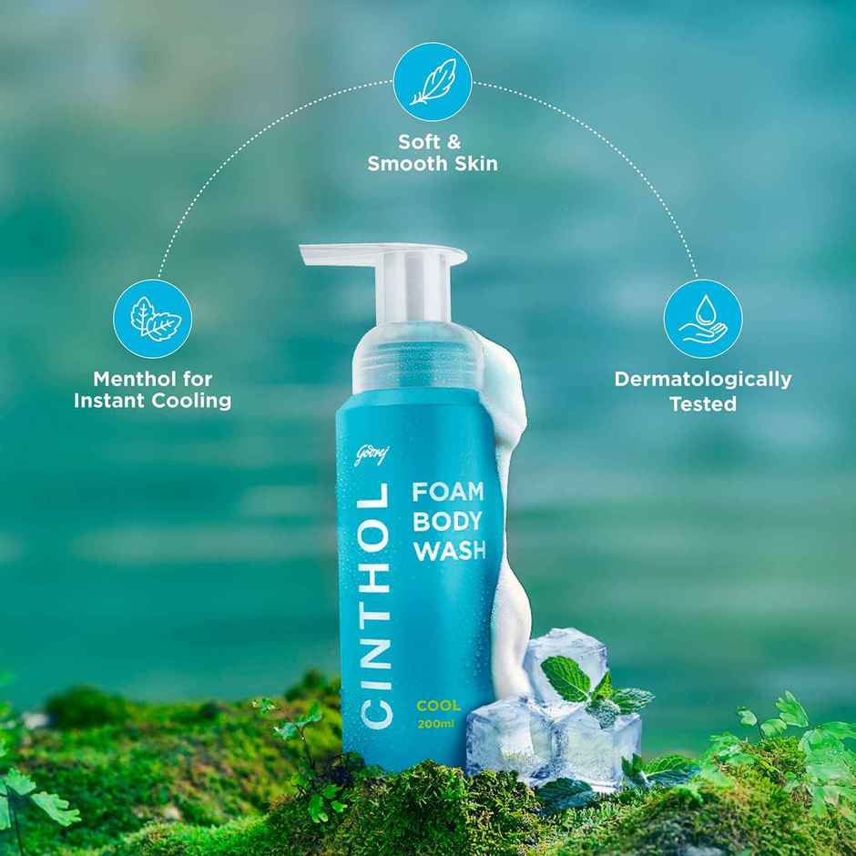 Cinthol Cool Foaming Body Wash | Glycerin Shower Gel