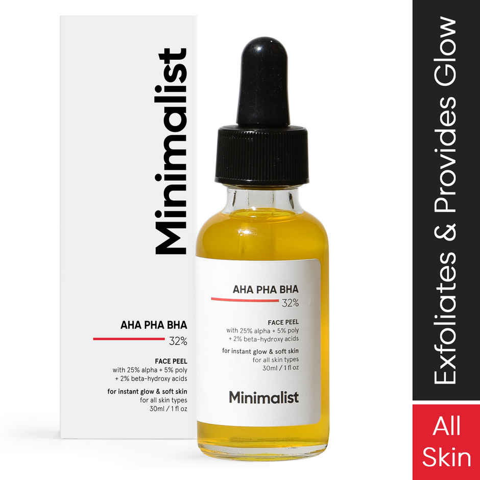 Minimalist 25% AHA + 2% BHA + 5% PHA Peeling Serum for Pore Cleansing and Glowing Skin