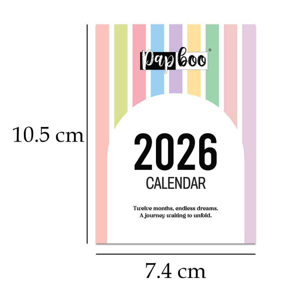 Papboo A7 Desk Calendar with MDF Stand 350 GSM