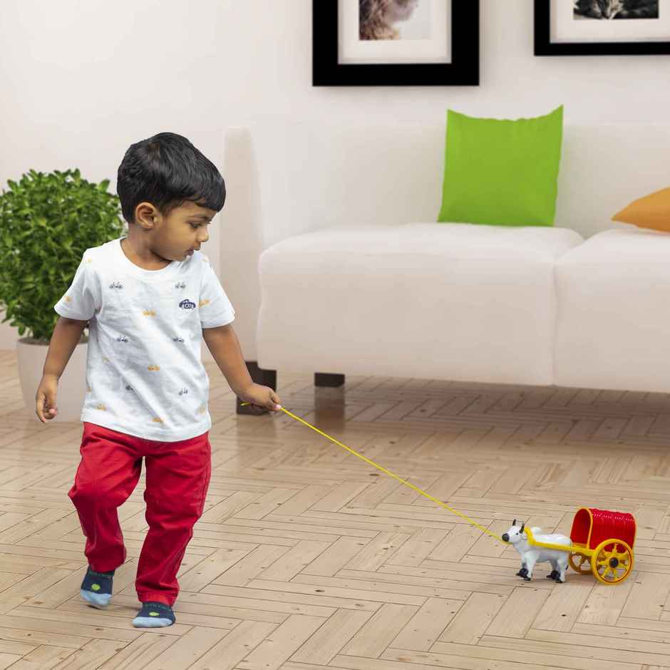 Giggles Funskool Bullock Cart Pull Along Toy