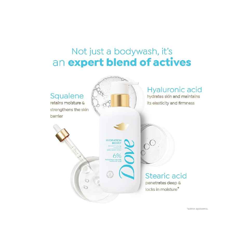 Dove 6% Hydrating Serum With Hyaluronic Acid Hydration Boost Bodywash
