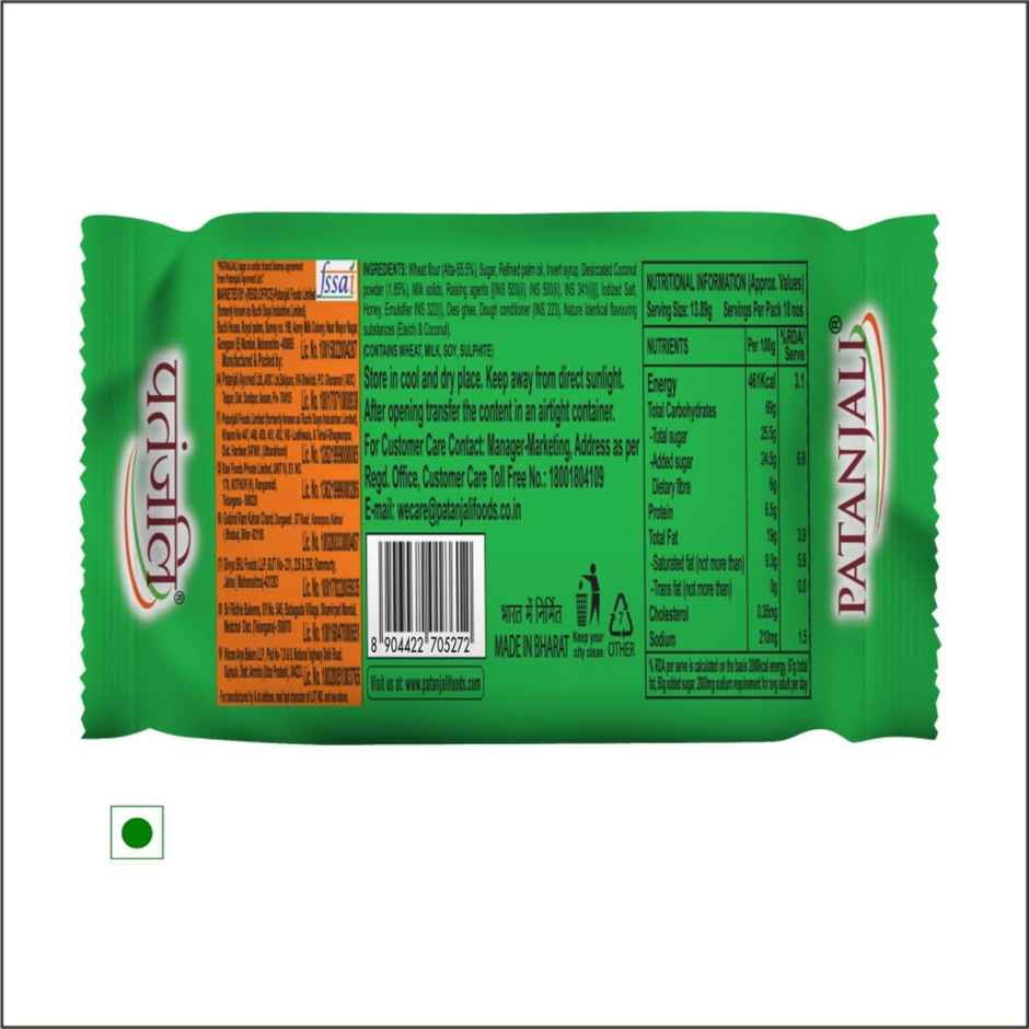 Patanjali Nariyal Biscuits - Coconut Crispy No Maida Tea Biscuits