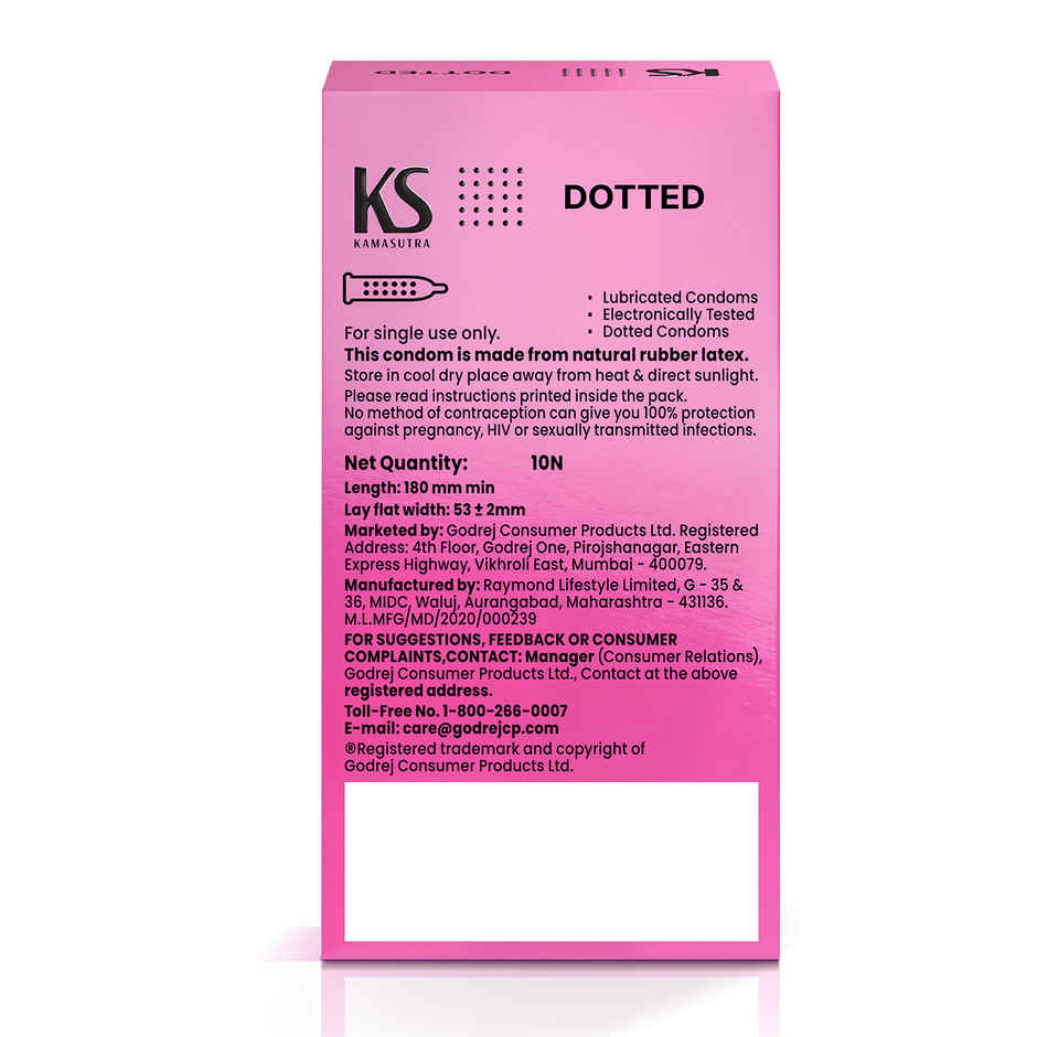 KamaSutra Dotted Condoms For Men | Safe & Comfortable