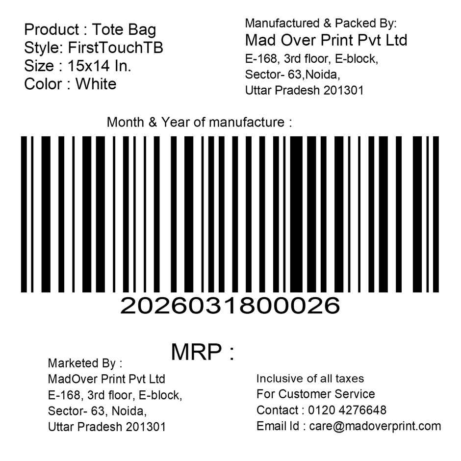 First Touch Forever Bond Tote Bag | Mad Over Print