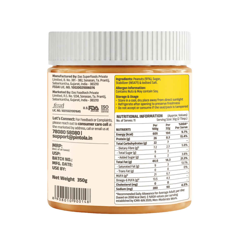 Pintola Classic Peanut Butter - Creamy