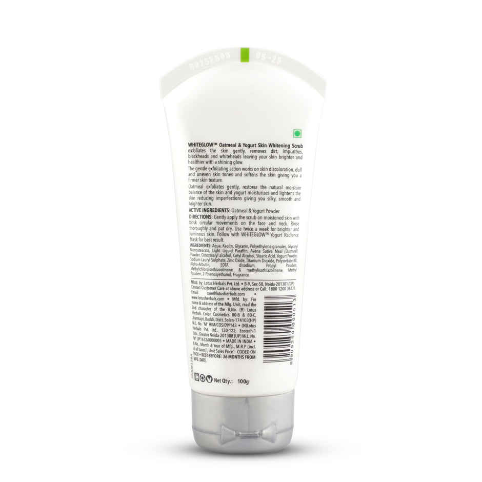 Lotus Herbals Whiteglow Oatmeal & Yogurt Skin Whitening & Brightening Scrub
