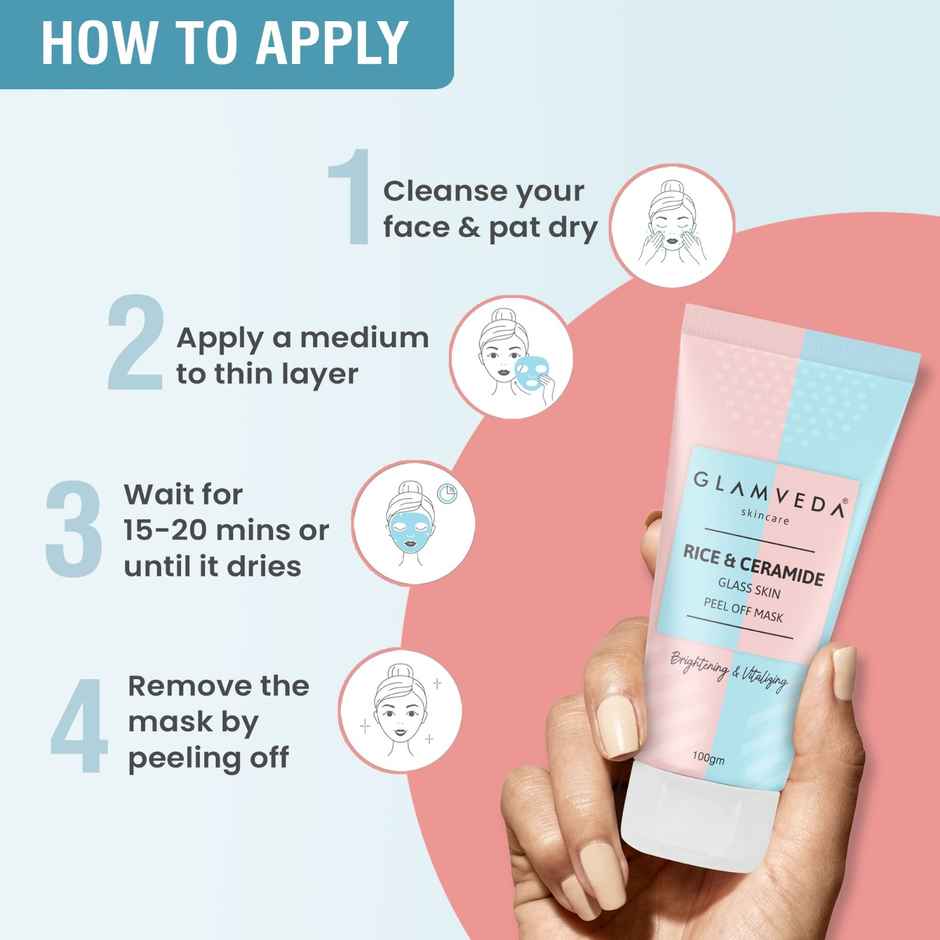 Glamveda Rice and ceramide peel off mask