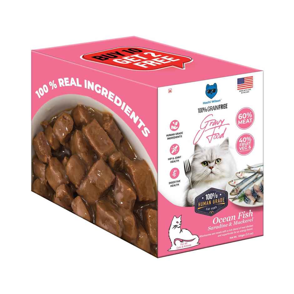 Hachi wilson Premium Ocean fish Sardine and Mackerel Gravy Cat food