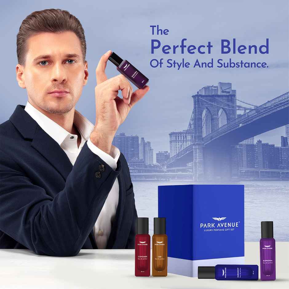 Park Avenue Luxury Perfume Gift Set For Men Euphoria Conquer Harmony & Oud Perfume