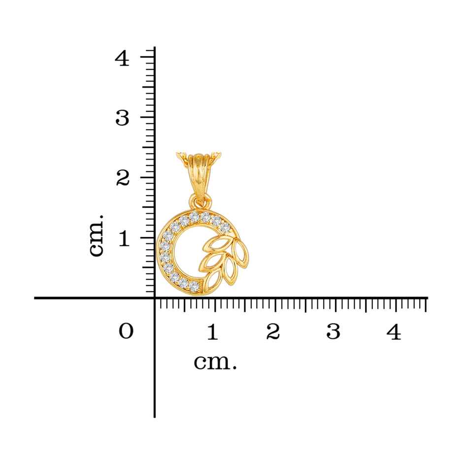 Aadita Traditional Gold Plated Mangalsutra Tanmaniya- Black Beads & CZ Pendant Bridal Jewelry