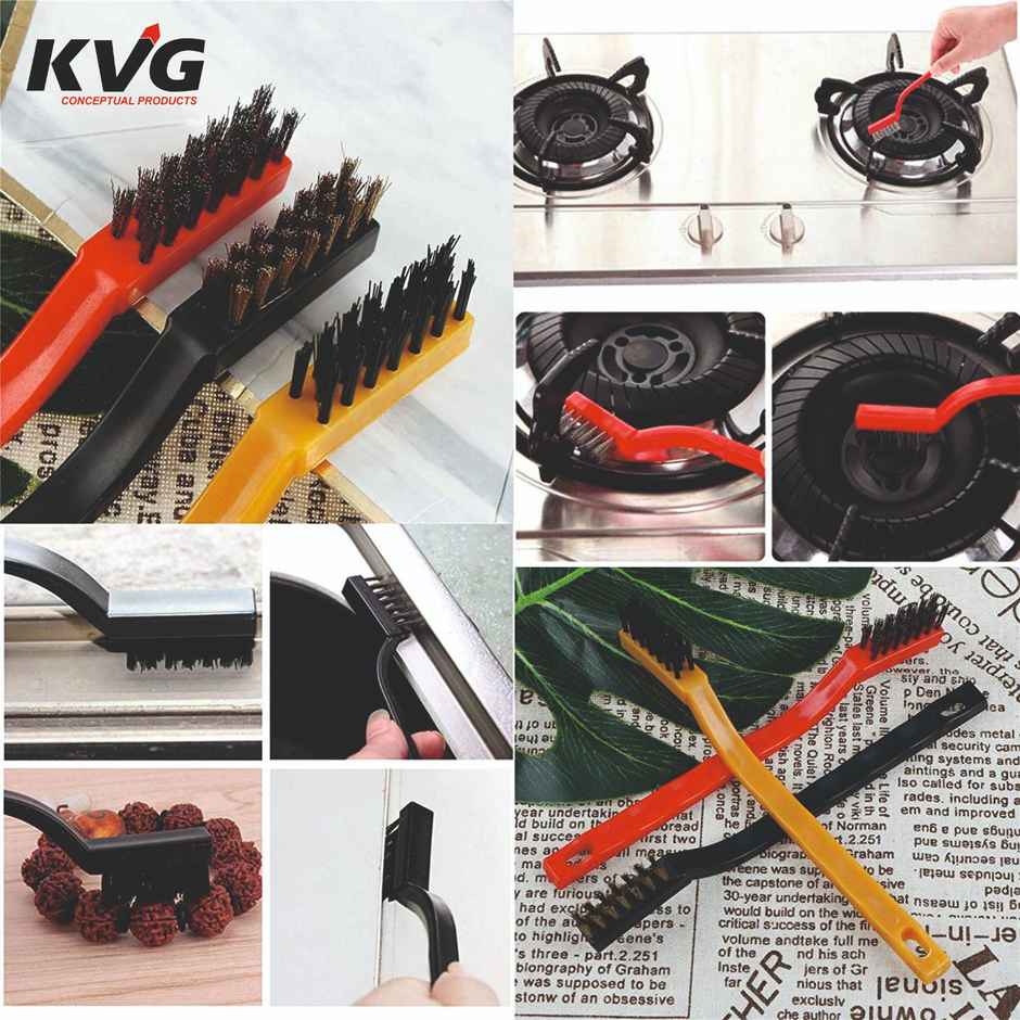 KVG Stove Cleaner | Bathroom Tap Cleaner | Hard Metal Brush | Rust Remover Brush