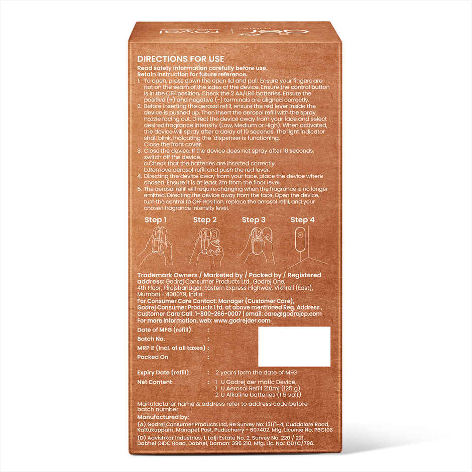 Godrej aer Matic Combi Room Freshener | Royal Vanilla Essence | Machine + Refill