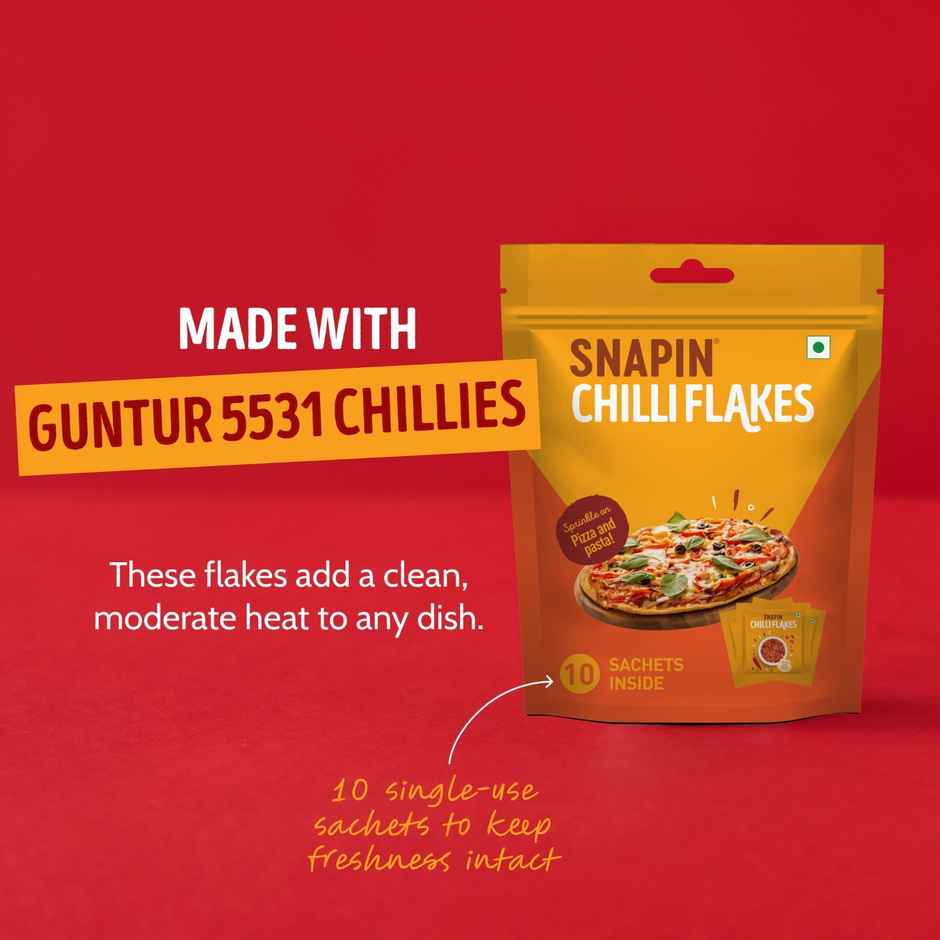 Snapin Oregano Pizza Seasoning Sachet Pouch (50g) & Snapin Chilli Flakes Sachet Pouch (20g) Combo 