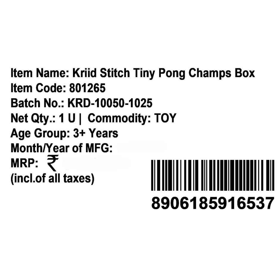 Kriiddaank Stitch Mini Ping Pong Set for Kids, Paddle Rackets with Ball, Lightweight & Easy-Grip