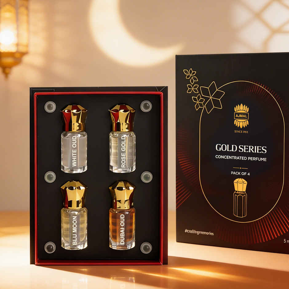 Ajmal Gold Series Attar Perfume Gift Set For Men & Women