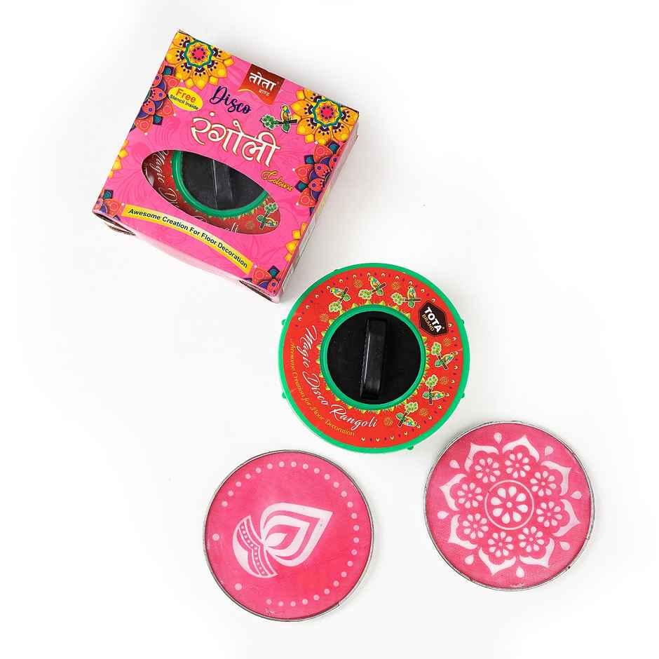 Disco Rangoli Stencil | 4 Inch | |Assorted Designs | Tota