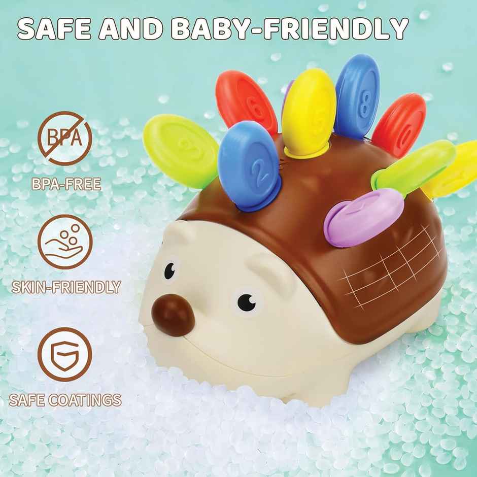 Kidology Hedgehog Peg Board Game Puzzle For Kids Educational Toys For Toddlers Preschool Play Toy