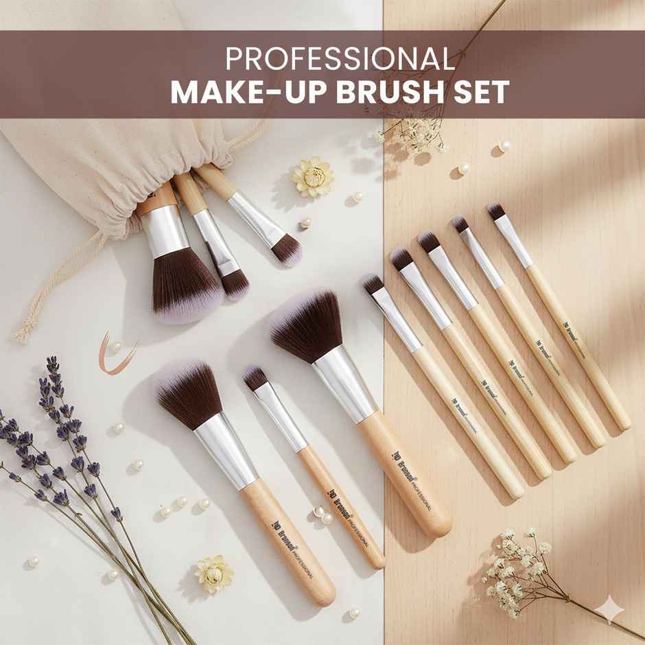 Bronson Professional Makeup Brush Collection | Synthetic Brushes with Storage Bag