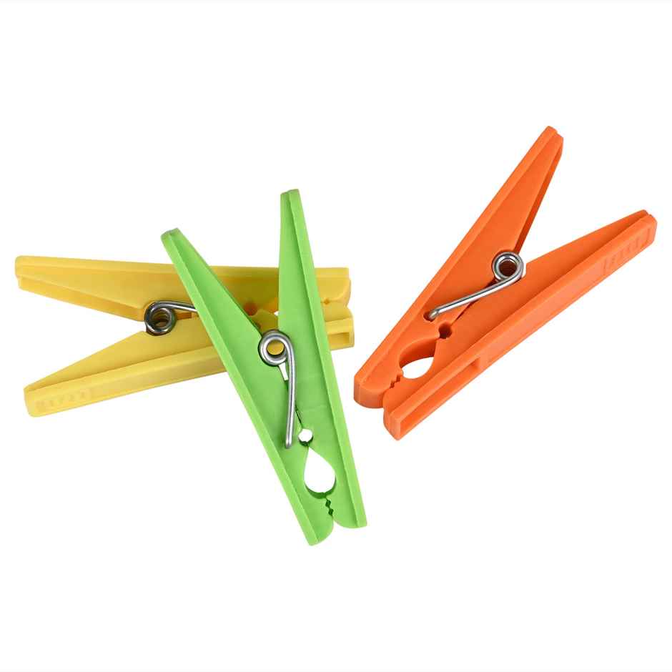 Sinco Elita Cloth Clips Cloth Pegs - Pack of 1 | 12 pcs - Orange Combo 