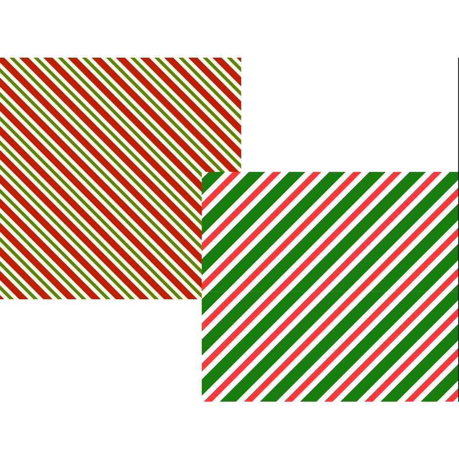 Green Red Stripes Gift Wrapping Paper | Quace