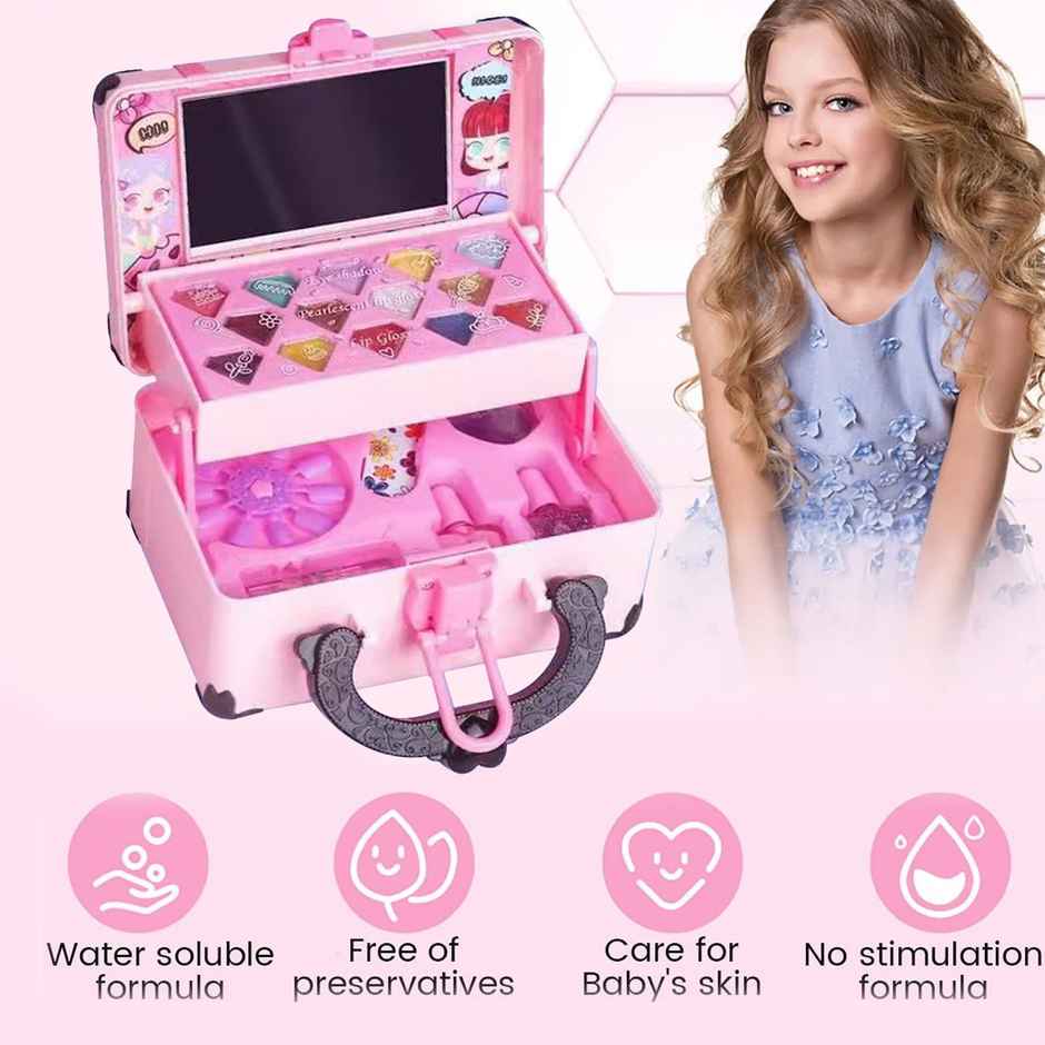 Kidology Kids Makeup Kit for Girl, Unicorn Toys for Girl Real Washable Makeup Girls Princess Play