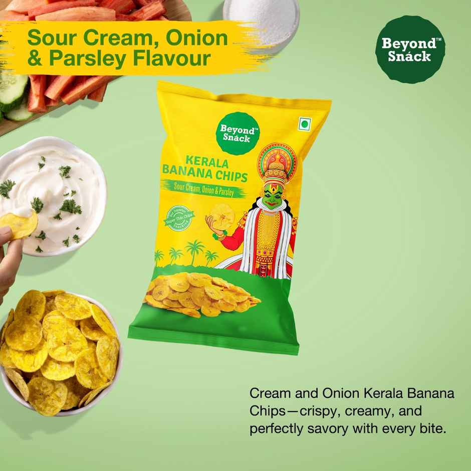 Beyond Snack Kerala Banana Chips - Sour Cream, Onion & Parsley Combo