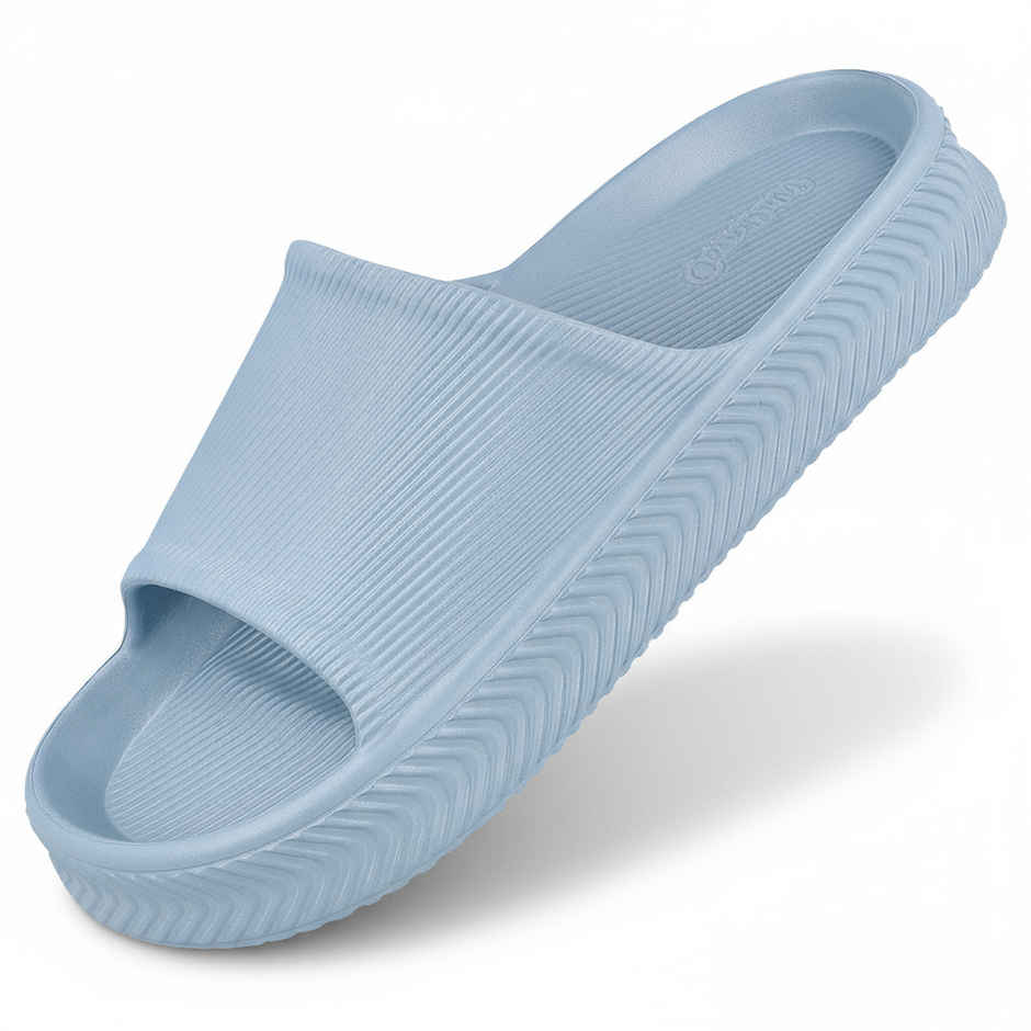Walkaroo Men's Flip-Flop Sliders - WC8737 Aqua Blue UK8