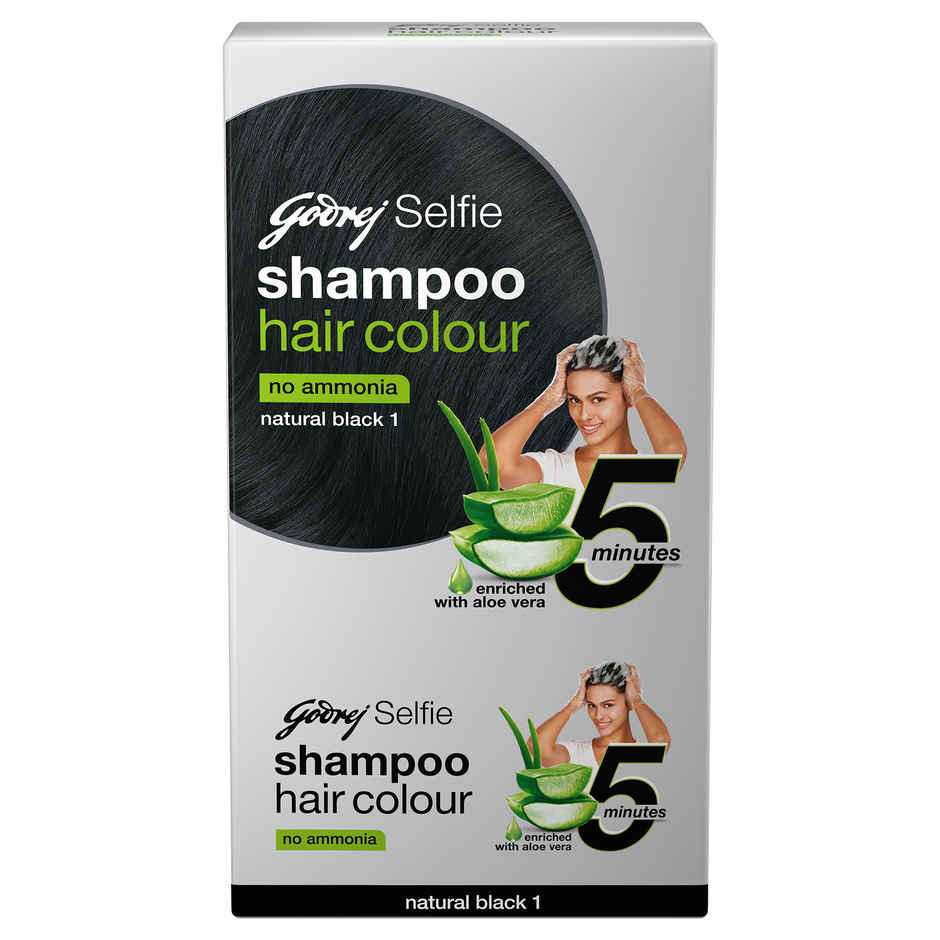 Godrej Selfie Hair Colour Natural Black 1 | For Men & Women