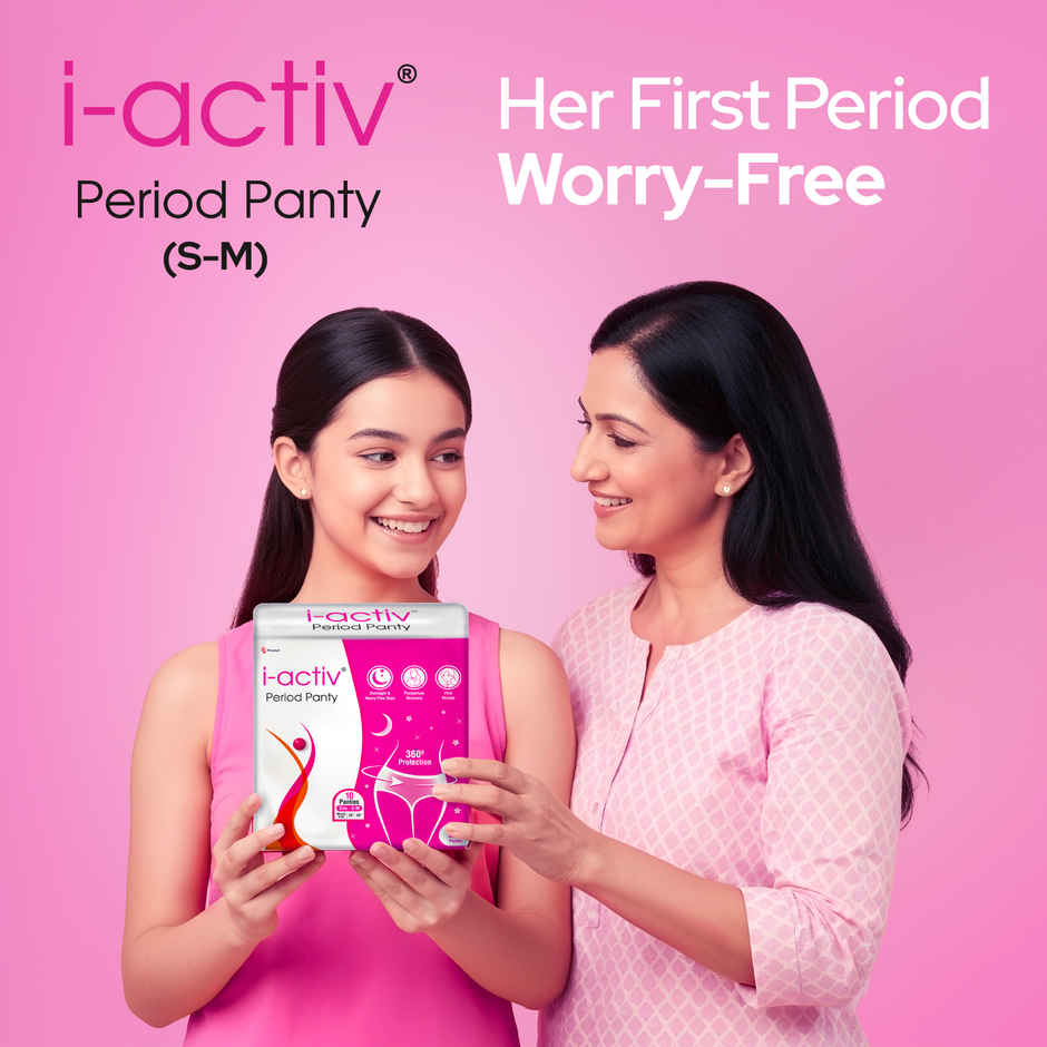i-activ Period Panty, Disposable| S-M | For First Periods Of Young Teens