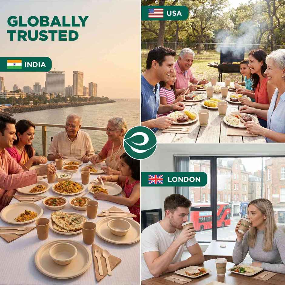 Round Disposable Bowl | 475 ml | 10 Count | Eco Soul