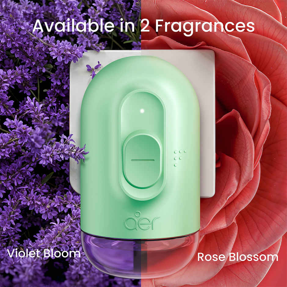 Godrej aer Plug Electric Air Freshener | 2 Refills | Violet Bloom