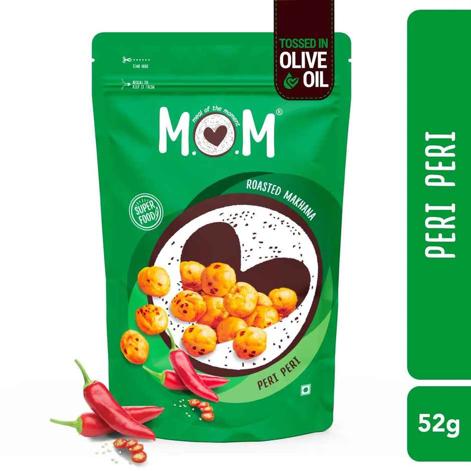 MOM - Peri Peri Roasted Makhana| Source of Protein | No Palm Oil