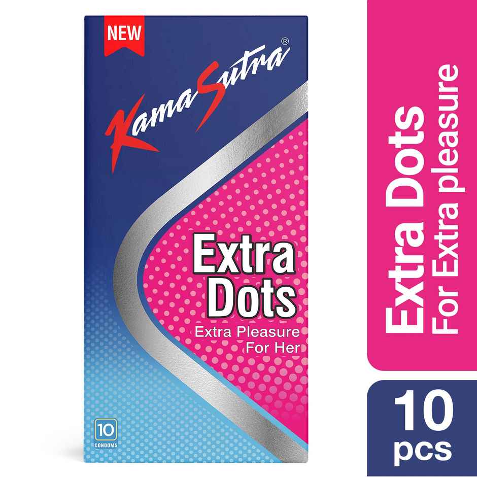 Kamasutra Extra Dotted Condoms for Men - 10 Count