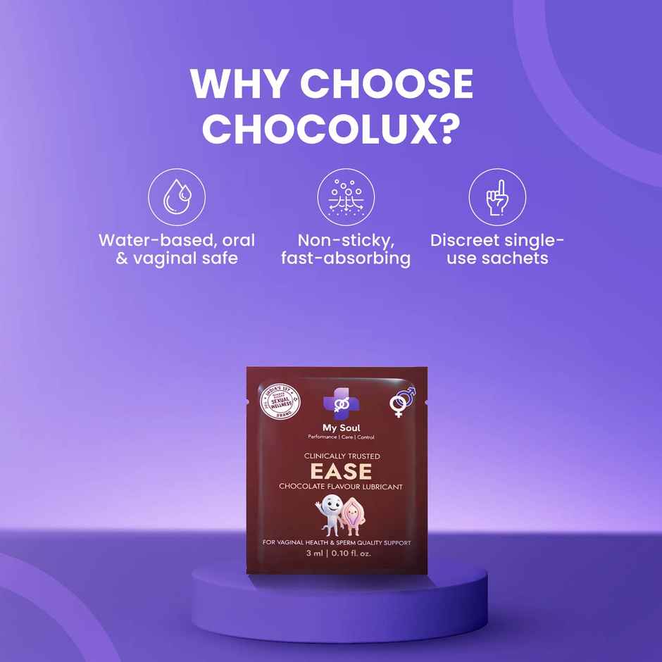 My Soul Chocolate Flavour Medicated Edible Lubricant Gel 10 Sachets