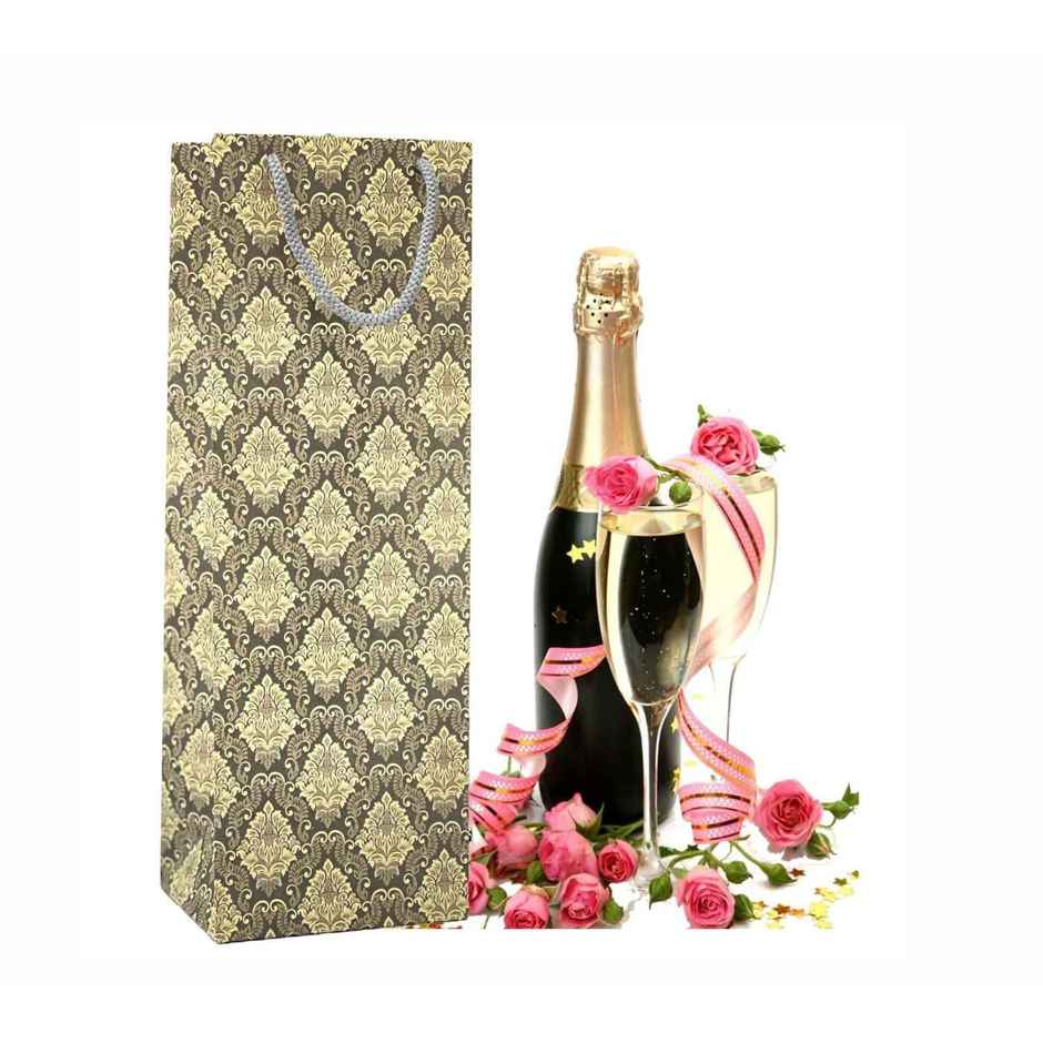 Premium Wine Bag | Grey | Let's Vybe