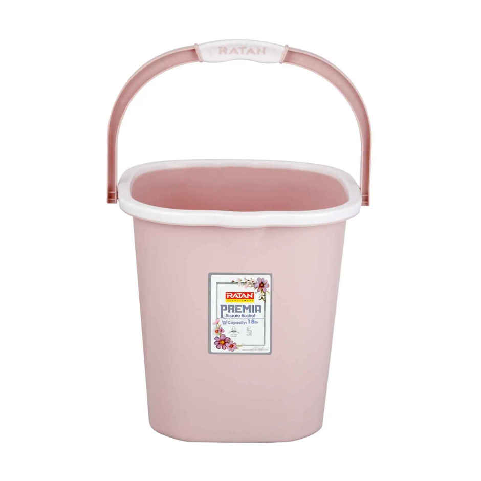 Ratan Plasticware Premia Bucket | 18 L | Diaso Pink