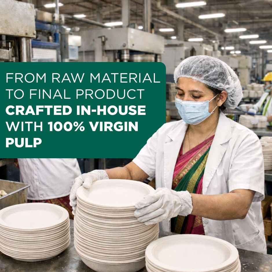ECO SOUL | Bagasse Disposable Plates | 6 Inch | Round | 25 Count