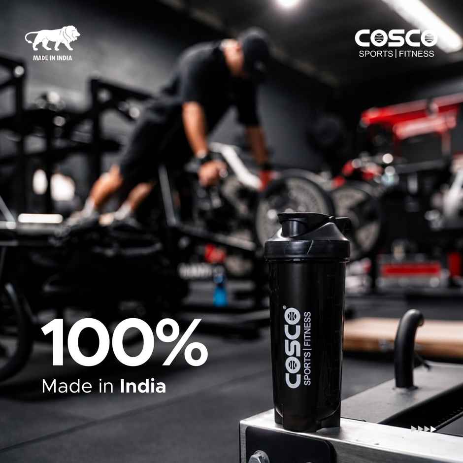 Cosco Power Gym Shaker with Holder | Black |  700 ml