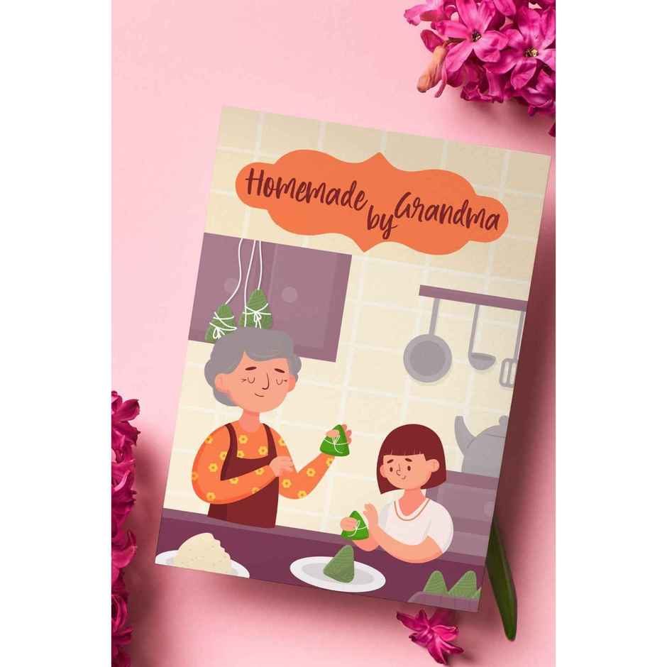 Homemade by Grandma Greeting Card | Vibebling