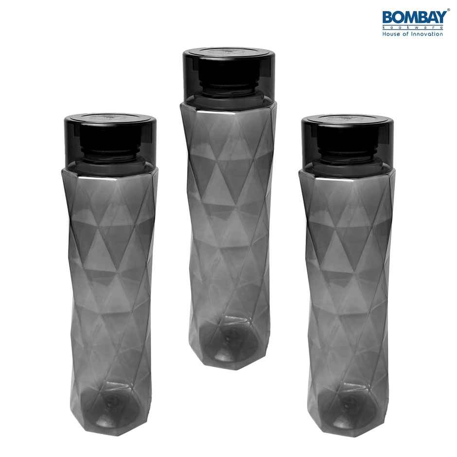 Aqua BPA-free Plastic Water Bottle | Each 1 L | Black