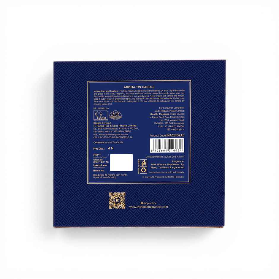 IRIS Aroma Tin Candle | Assorted Fragrance