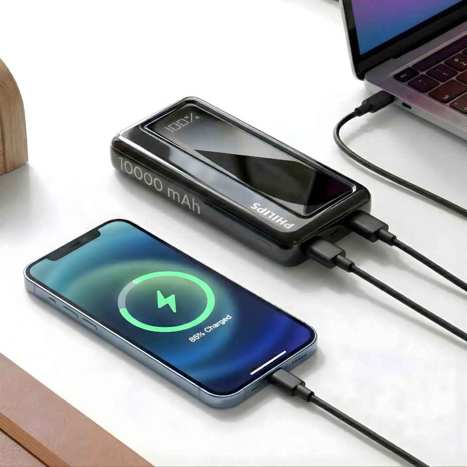 Philips DLP1711NB/94 10000mAh 22.5W Max Fast Charging Power Bank with Digital LED Display