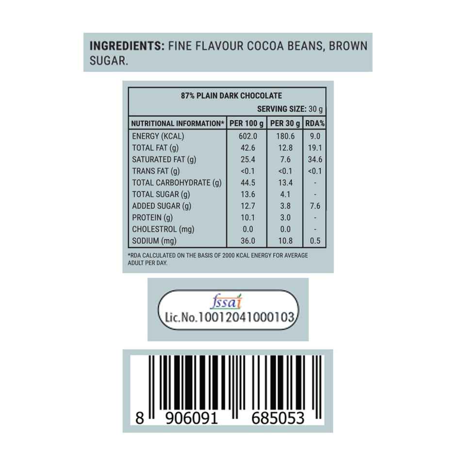 Paul And Mike 87% Dark Chocolate